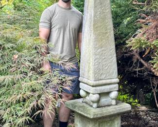 This huge obelisk is one of several beautiful pieces of concrete yard art found on this estate.  