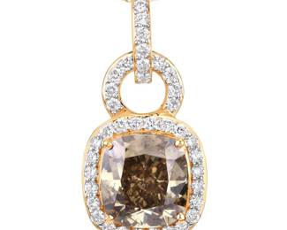 2.50 Carat Cushion Cut Diamond Pendant