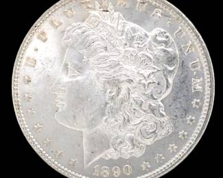 1890 Morgan Silver Dollar Unc