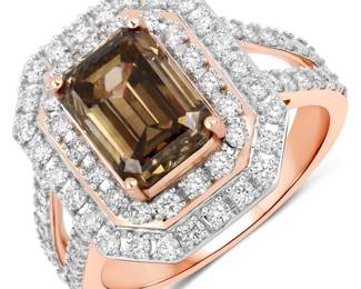 Rose Gold Fancy Brown Diamond Ring