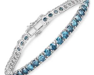 Blue Diamond Tennis Bracelet