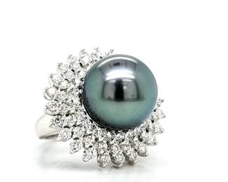 GIA Certified Tahitian Pearl Ring