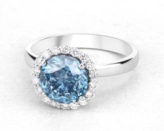 2.00 Carat Blue Diamond Ring