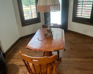 Smal drop down to able and chairs-$15