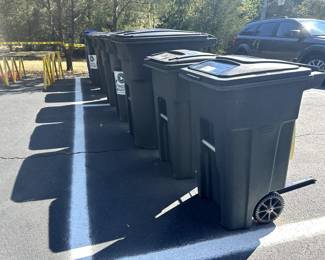 GARBAGE CANS - SAW HORSES