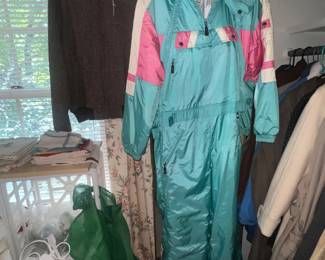 Vintage spider ski suit