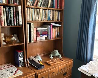 Chests with bookcase tops.
