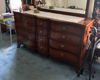 Double dresser with mirror.
