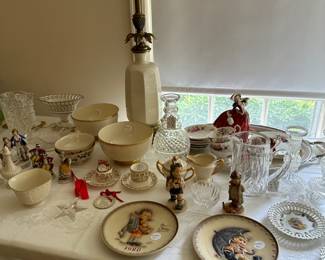 China and Waterford, as well as a few Hummels and Hummel plates.