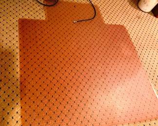 Office chair rug protector/roller