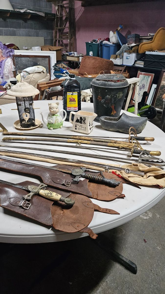 Variety of vintage swords