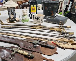 Variety of vintage swords