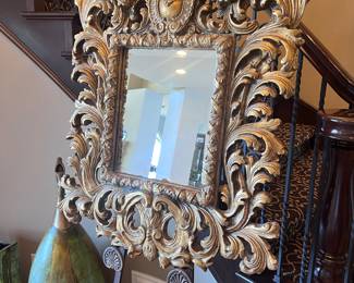 Gorgeous gold wooden mirror 