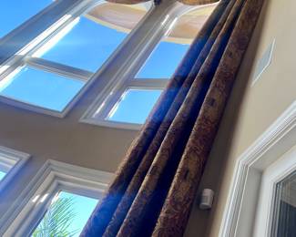 All drapes sconces, lighting etc here for sale 