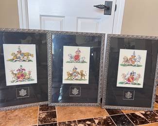 British Royal Arms etchings