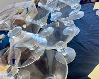 Krosno polish crystal martini, ice cream or decor glassware 