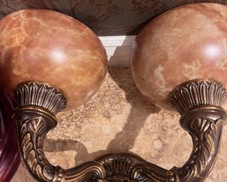 Alabaster sconces and chandelier available.. designer too..