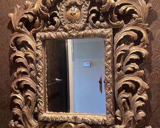 Gorgeous gold wooden mirror 