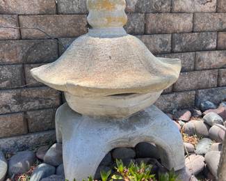 Beautiful cement pagoda sculpture 