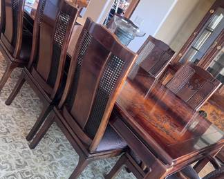Beautiful Asian dining table and chairs 