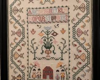 Vintage Needlepoint Sampler