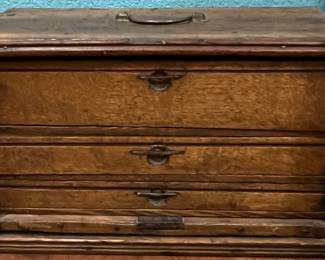 Antique Wood Tool Box/Jewelry Box