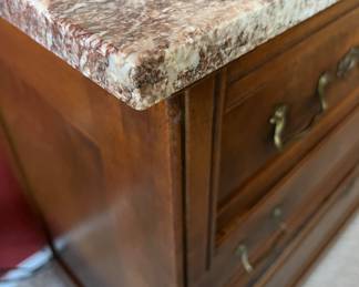 Antique Buffet w Marble/Granite Top