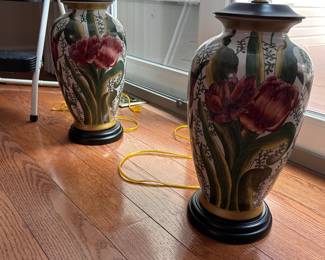 Vintage pottery lamps