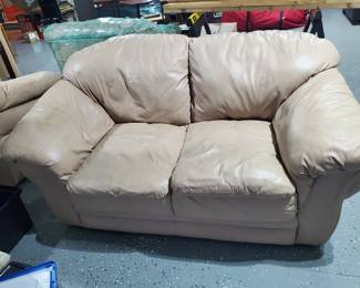 Matching leather loveseat...sold together or separately