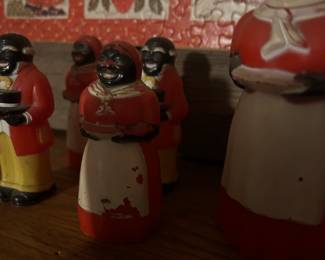 Rare find of salt and pepper shakers and syrup dispenser