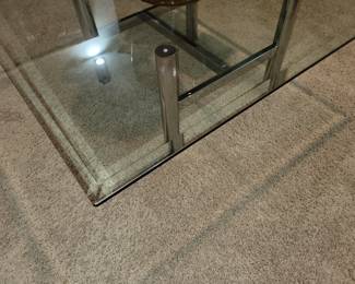 Glass & metal coffee table