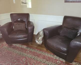 Leather side chairs