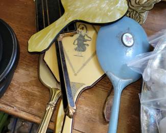 Antique hand mirrors