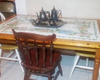 Italian tile kitchen table