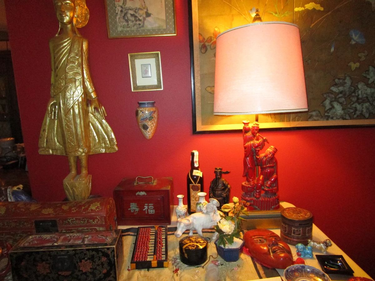 Many antique and vintage Asian treasures
