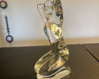 Baccarat Robert Rigot Crystal Nude "Odine" Female Figurine 6 1/4"x3" 