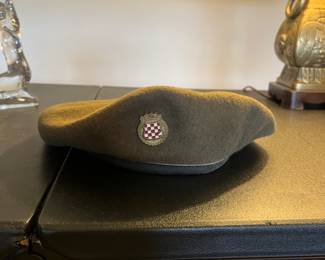Balkan War. Croatia. Army camouflage beret. 1991.