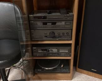 Entire system with cabinet and speakers being sold together, all tested and in working order