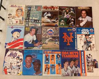 Mets yearbooks 1960's to 80's