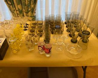 Lots of 70's and 80's glassware