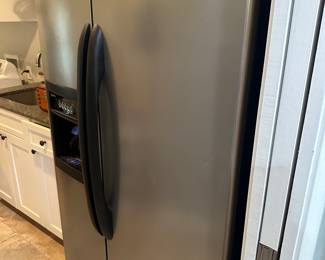 Fridge in laundry room 