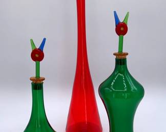 Collection Of Penco Glass Decanters