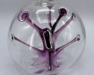  008 Signed Peter Bramhall Glass Orb Sculture 1996 