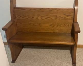 Antique Church Pew 