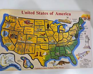 Melissa & Doug USA wooden puzzle 