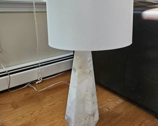 Stone base lamp
