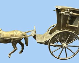 Brass Horse and Carriage