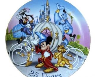 Disney 25 Years Commemorative Plate