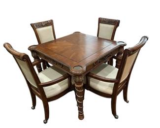 Game Table and Four Chairs