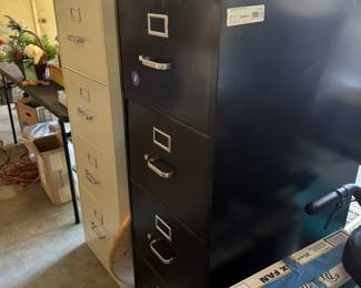 filing cabinets.